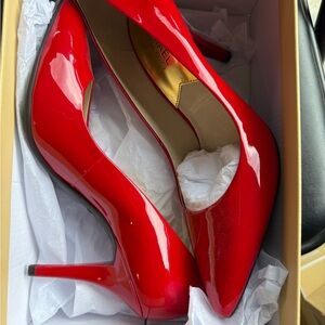 Michael Kors Red Women's Patent Leather Heels NIB